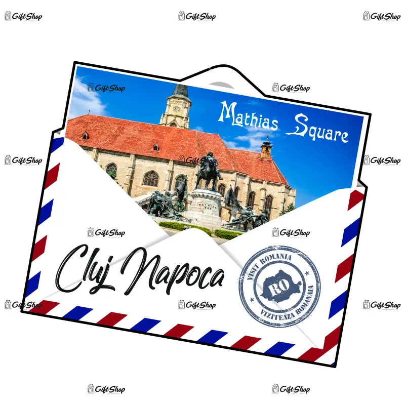 Cluj-napoca romania, plic, magnet frigider mgs099